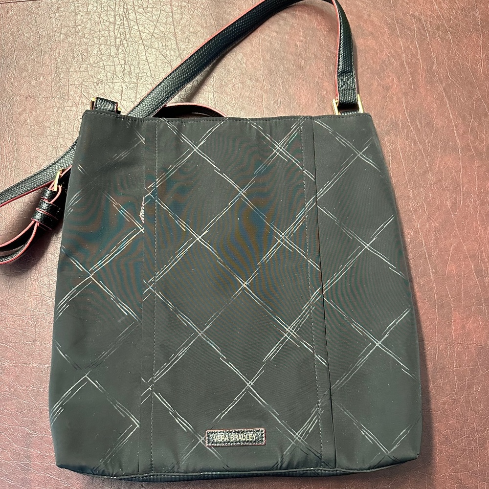 Vera Bradley black nylon water resistant crossbody bag - great travel bag! EUC!